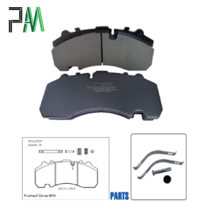 Benz and Scania grooved disc brake pads