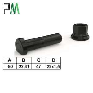 Fine center milling wheel bolts and nuts