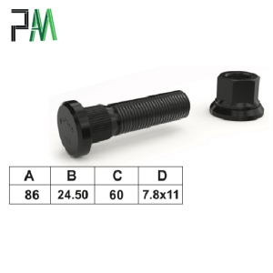 Scania truck rear wheel bolt